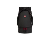 Термосумка для ланча SWISSGEAR, прорезиненный полиэстер 600D, чёрный/красный, 17х17x37 см, 5 л