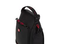 Термосумка для ланча SWISSGEAR, прорезиненный полиэстер 600D, черный/красный, 18x12x28 см, 4 л