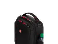 Термосумка для ланча SWISSGEAR, прорезиненный полиэстер 600D, черный/красный, 23х8х27 см, 5 л