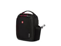 Термосумка для ланча SWISSGEAR, прорезиненный полиэстер 600D, черный/красный, 23х8х27 см, 5 л