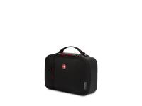Термосумка для ланча SWISSGEAR, прорезиненный полиэстер 600D, чёрный/красный, 27х7х23 см, 4 л